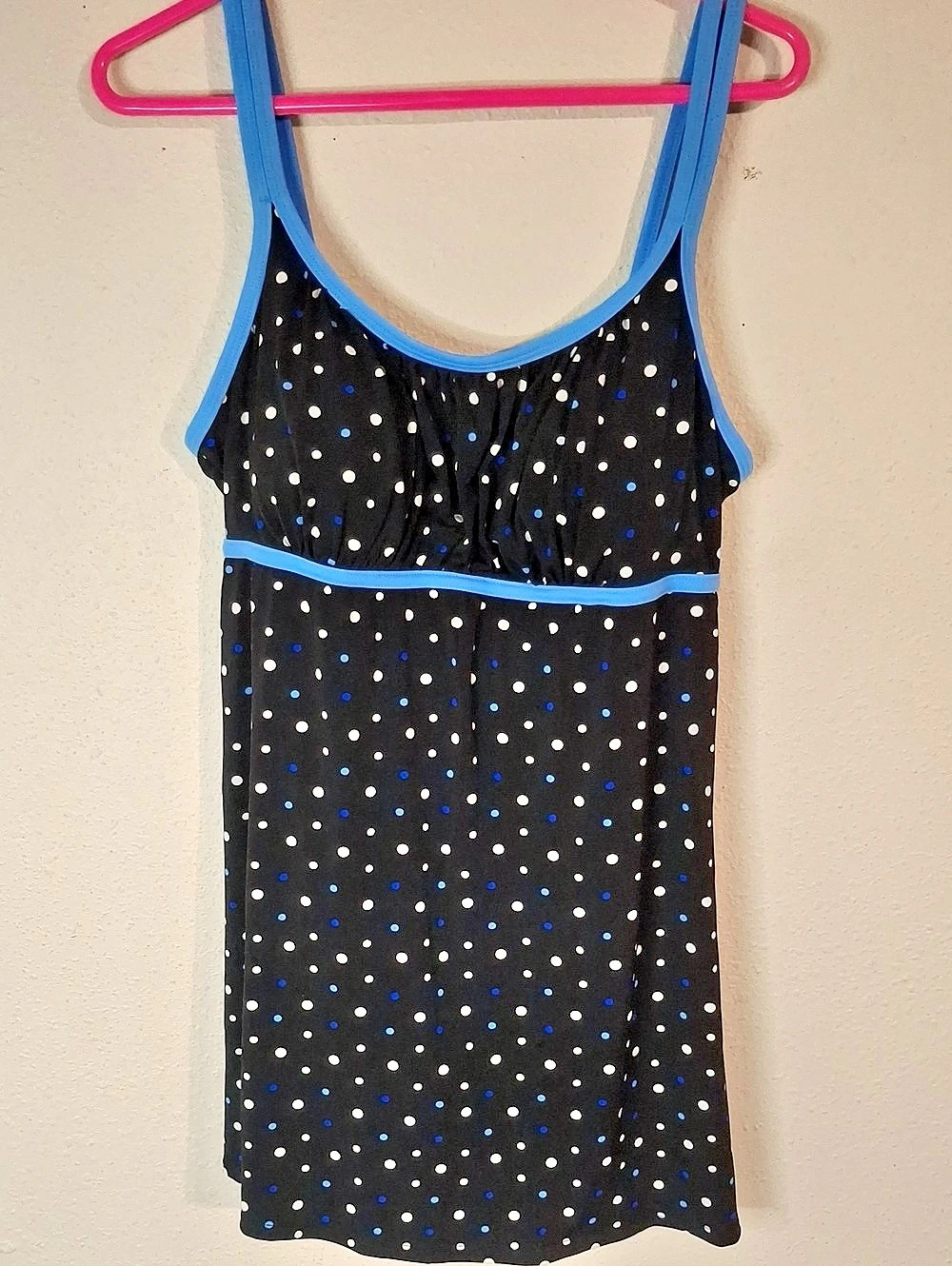Catalina Polka Dot One Piece in Black & Blue size 2X